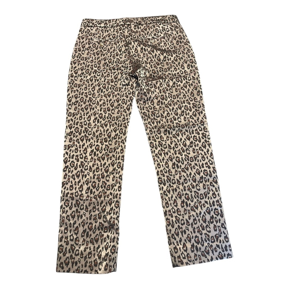 Banana Republic Metallic Avery Leopard Print Dress Pants Size 4